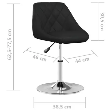  Scaune de sufragerie, 4 buc., negru, piele ecologică