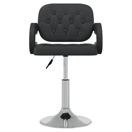  Scaune de bucătărie pivotante, 6 buc., negru, piele ecologică
