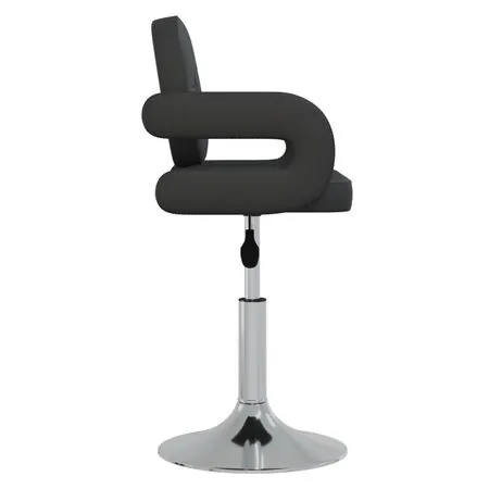  Scaune de bucătărie pivotante, 6 buc., negru, piele ecologică