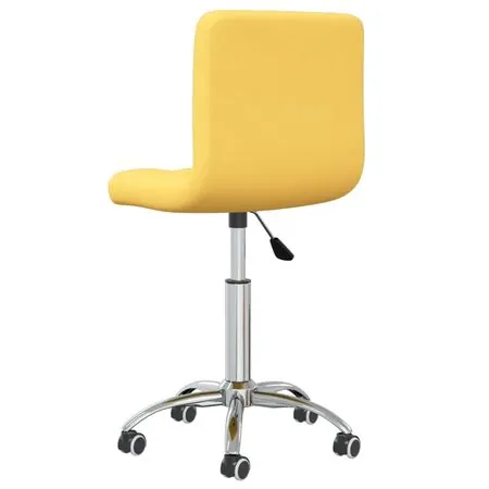  Scaun de bucătărie pivotant, galben muștar, material textil