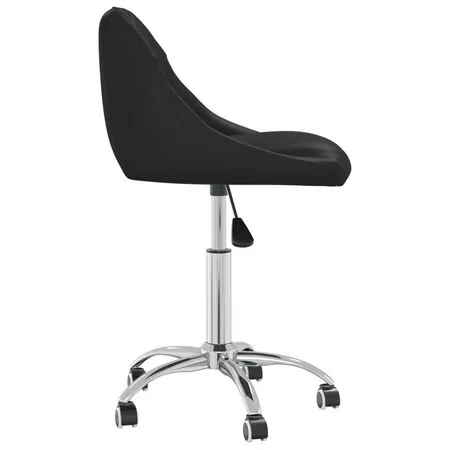  Scaune de bucătărie pivotante, 6 buc., negru, piele ecologică