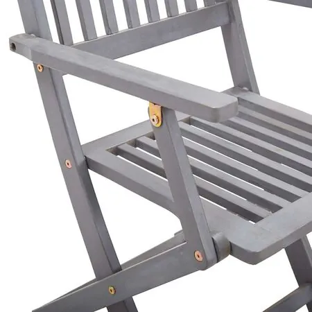  Scaune pliante de exterior cu perne 6 buc. lemn masiv de acacia