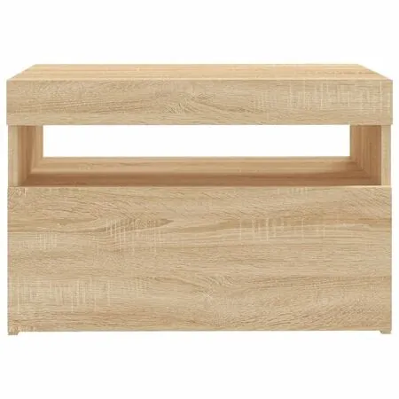  Comodă TV cu lumini LED, stejar Sonoma, 60x35x40 cm