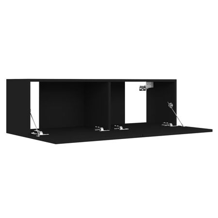  Comodă TV, negru, 100 x 30 x 30 cm, lemn prelucrat