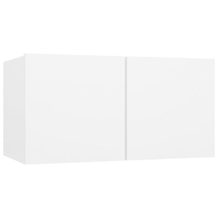  Set dulapuri TV, 8 piese, alb, lemn prelucrat