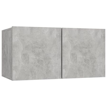  Set de dulapuri TV, 7 piese, gri beton, lemn prelucrat