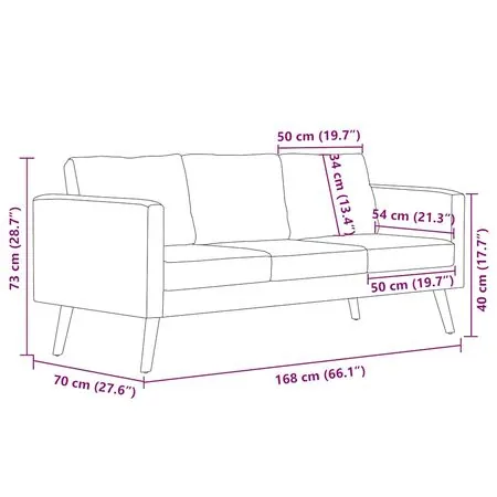  Set de canapele, 2 piese, gri taupe, material textil