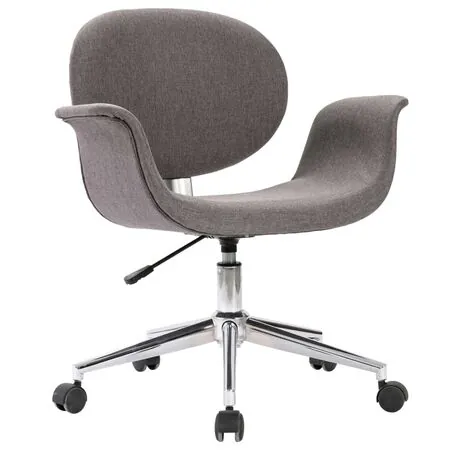  Scaun de sufragerie pivotant, gri, material textil