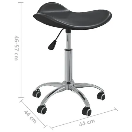  Scaun de masă pivotant, negru, piele ecologică