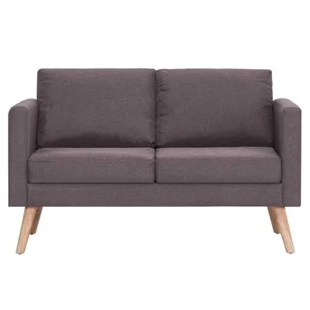  Set de canapele, 2 piese, gri taupe, material textil