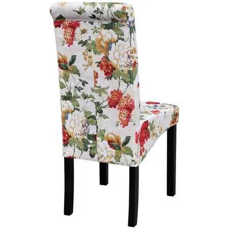   Scaune de bucătărie, 6 buc., multicolor, material textil