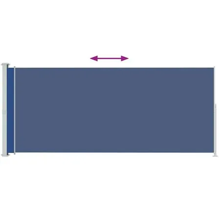  Copertină laterală retractabilă de terasă, albastru, 180x500 cm