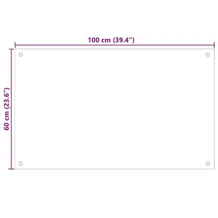   Panou antistropi de bucătărie negru 100x60 cm sticlă securizată
