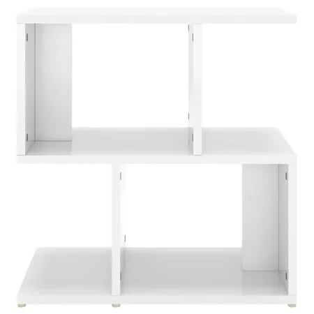  Noptiere, 2 buc., alb extralucios, 50x30x51,5 cm, PAL