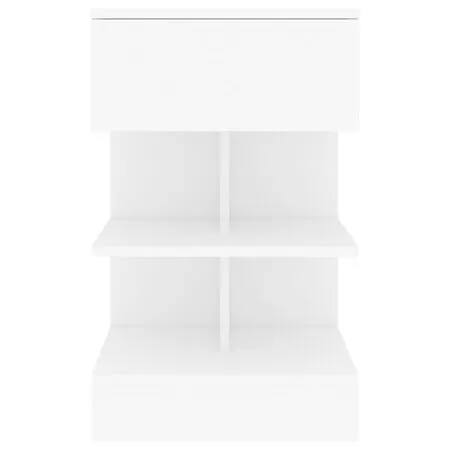  Noptiere, 2 buc., alb, 40x35x65 cm, PAL  