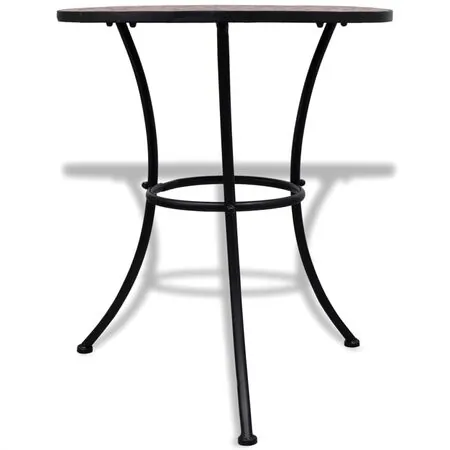  Set mobilier bistro, 3 piese, cărămiziu, plăci ceramice