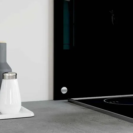  Panou antistropi de bucătărie, negru 80x40 cm sticlă securizată