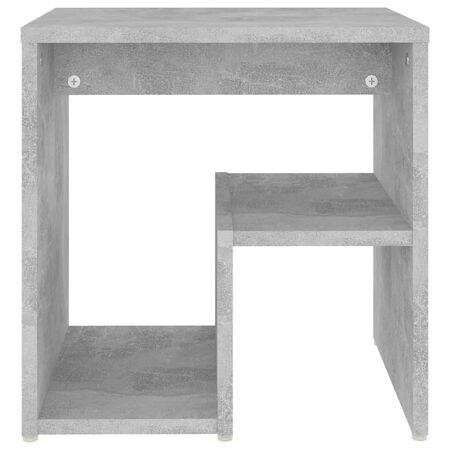  Noptiere, 2 buc., gri beton, 40x30x40 cm, PAL 