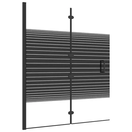  Cabină de duș pliabilă, negru, 120x140 cm, ESG