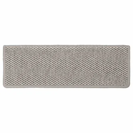  Covorașe autoadezive scări, 15 buc., argintiu, 65x21x4cm, sisal
