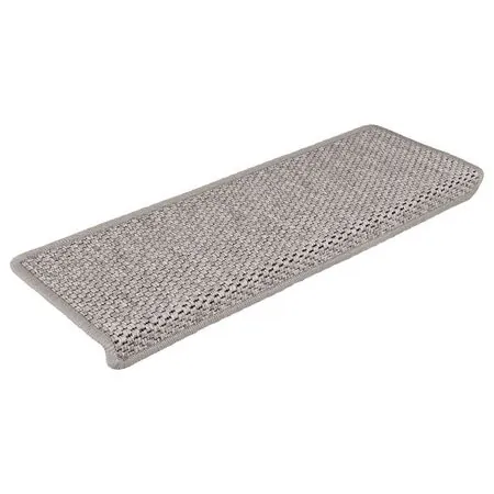  Covorașe autoadezive scări, 15 buc., argintiu, 65x21x4cm, sisal