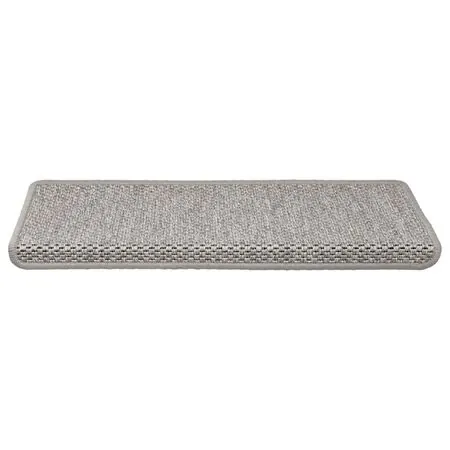  Covorașe autoadezive scări, 15 buc., argintiu, 65x21x4cm, sisal