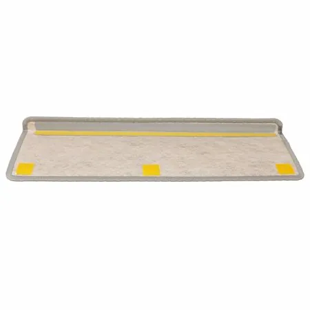  Covorașe autoadezive scări, 15 buc., argintiu, 65x21x4cm, sisal