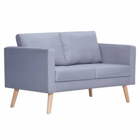  Set canapele cu 2 locuri și 3 locuri, textil, gri deschis 