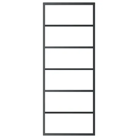  Ușă glisantă, negru, 76x205 cm, sticlă ESG și aluminiu