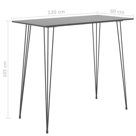  Set mobilier de bar, 7 piese, negru
