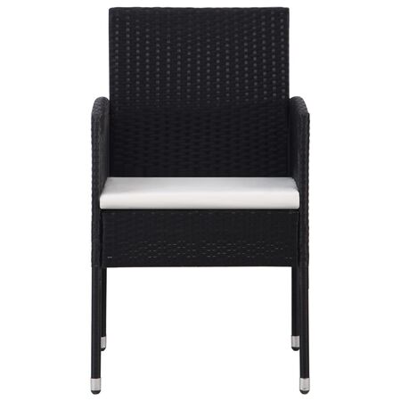  Set mobilier de grădină, 5 piese, negru