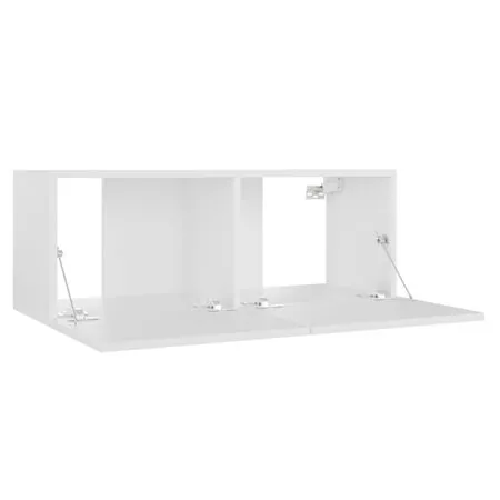  Set dulapuri TV, 3 piese, alb, lemn prelucrat