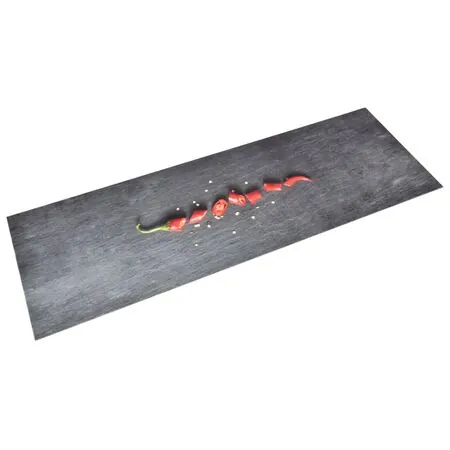  Covoraș de bucătărie lavabil, 45x150 cm, model ardei