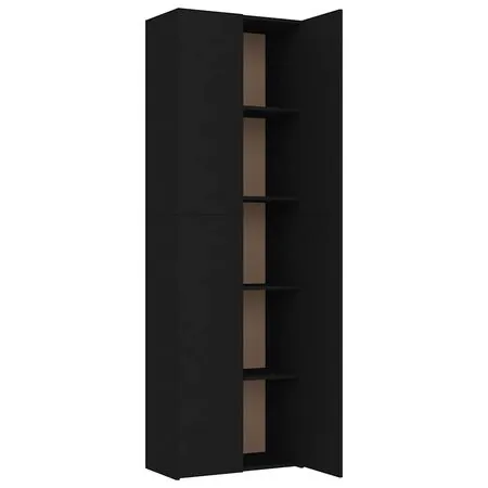  Dulap de birou, negru, 60x32x190 cm, lemn prelucrat