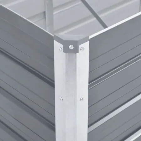  Strat înălțat de grădină, gri, 240x80x77 cm, oțel galvanizat