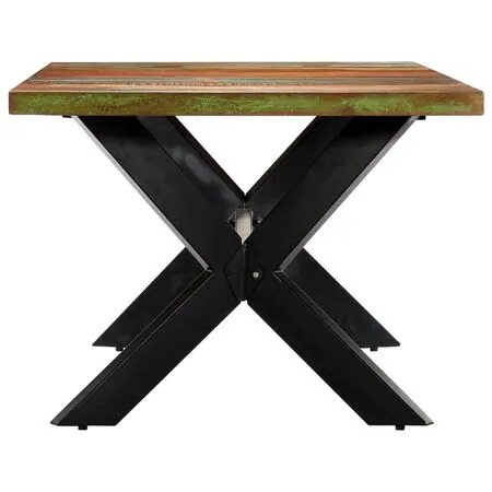  Masă de bucătărie, 200 x 100 x 75 cm, lemn masiv reciclat