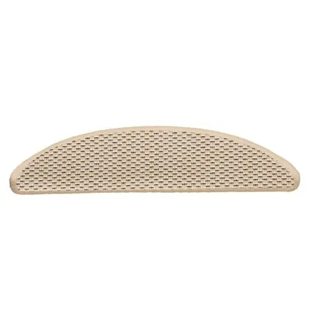  Covorașe scări autoadezive 15 buc berber 56x17x3cm aspect sisal