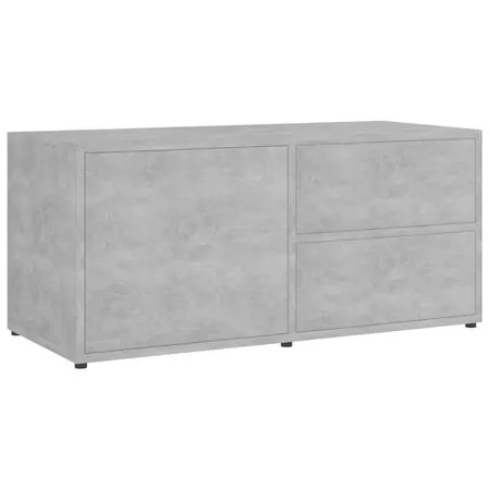 Dulap TV, gri beton, 80x34x36 cm, lemn prelucrat