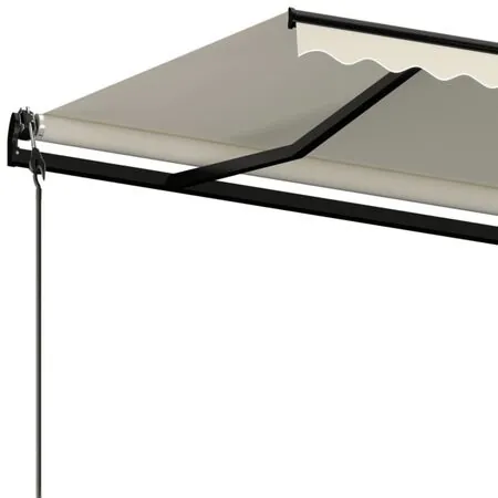  Copertină retractabilă automat, crem, 500x300 cm