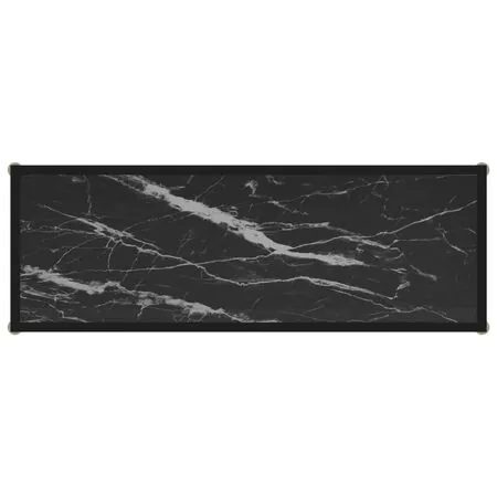  Masă consolă, negru, 100 x 35 x 75 cm, sticlă securizată