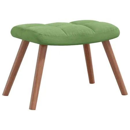  Scaun de relaxare cu taburet, verde deschis, catifea