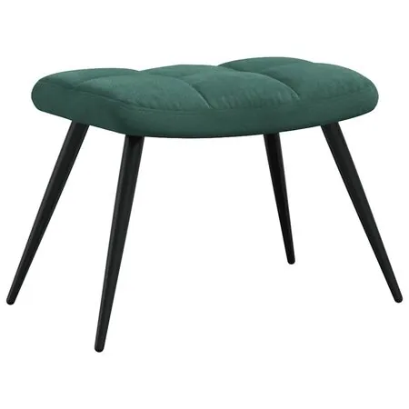  Scaun de relaxare cu taburet, verde închis, catifea