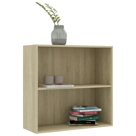  Bibliotecă, stejar sonoma, 80x30x76,5 cm, lemn prelucrat