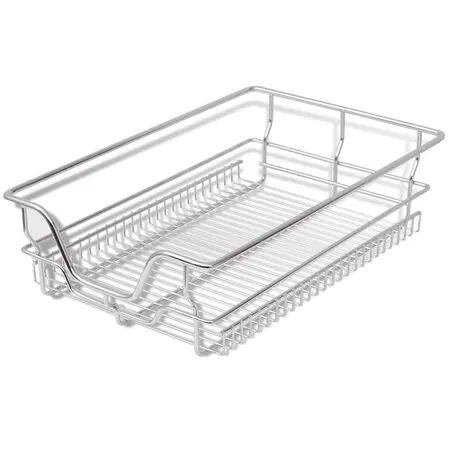  Coșuri din sârmă retractabile, 2 buc., argintiu, 400 mm