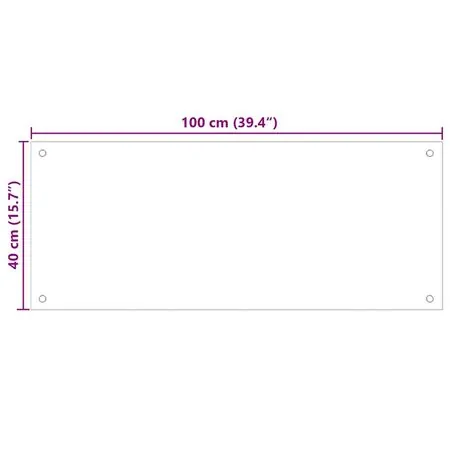   Panou antistropi de bucătărie, negru 100x40cm sticlă securizată