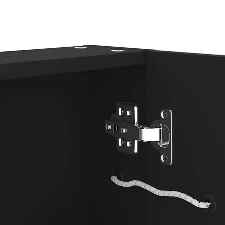  Dulap de baie cu oglindă și LED, 80x12,2x68 cm