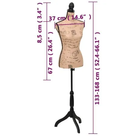  Bust expunere haine damă, maro/negru, manechin croitorie, iută