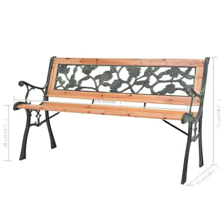  Bancă de grădină, 122 cm, lemn