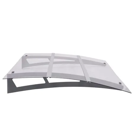  Baldachin ușă argintiu și transparent 150x90 cm PET