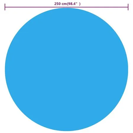  Folie solară plutitoare piscină, rotundă, PE, 250 cm, albastru